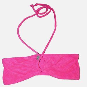 Wild Fable Women's Pink Terry Cloth Halter Top Size XL